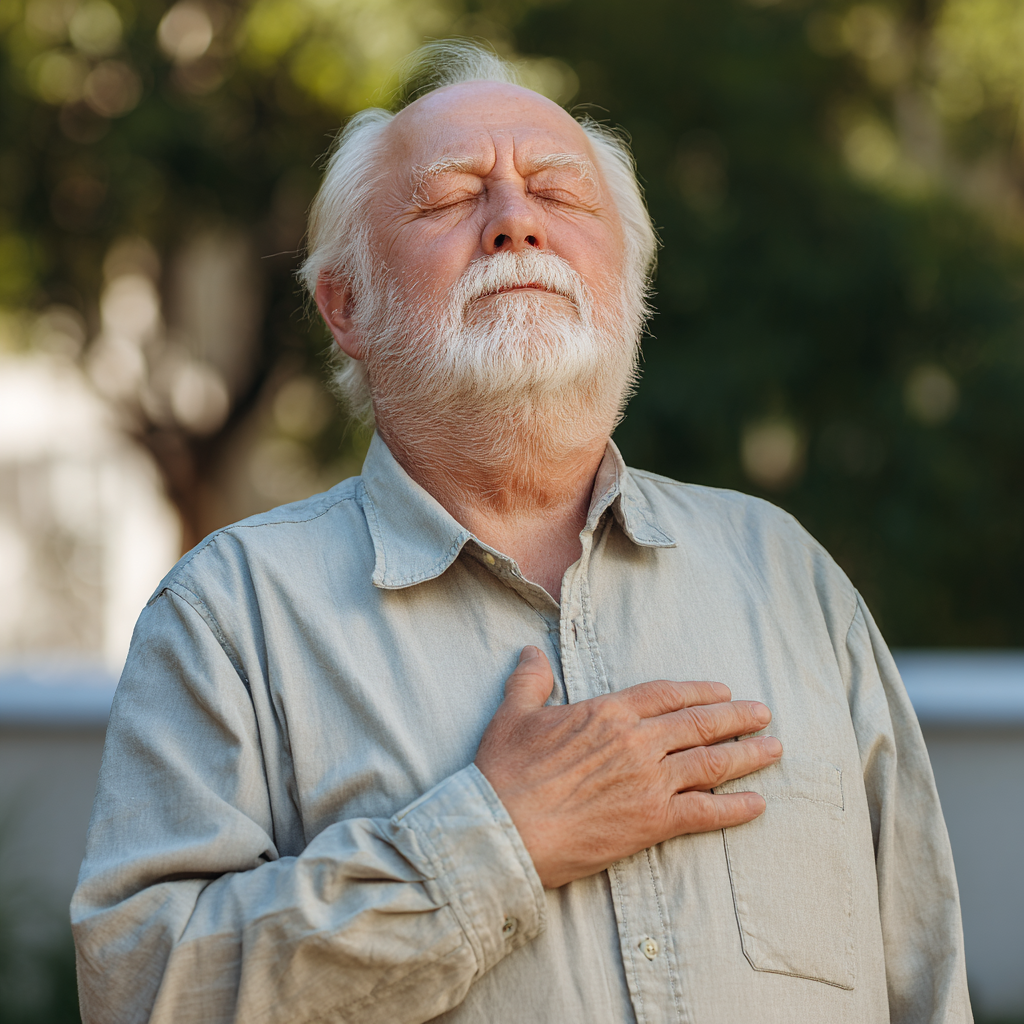 Middle-aged Ukrainian man performing therapeutic yoga stretches to release muscle tension in a calm indoor environment